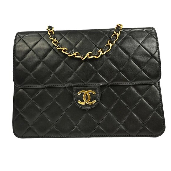 Chanel Black Lambskin Classic Single Flap Small Shoulder Bag - Picture 1 of 9